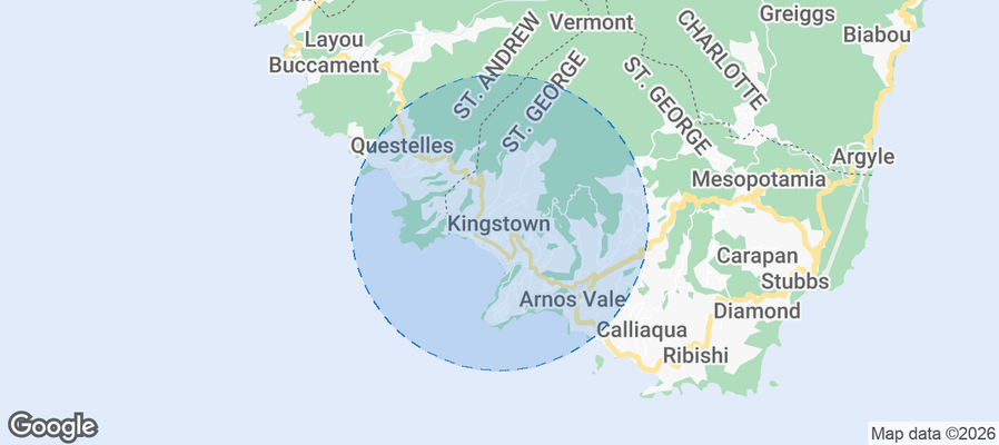 Kingstown Airbnb map
